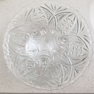 Beautiful vintage cut glass footed serving bowl